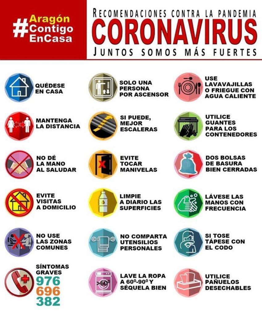 CONSEJOS ARAGON CORONAVIRUS